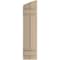 Ekena Millwork Rough Cedar 2 Board Joined Board-n-Batten w/Elliptical Top Faux Wood Shutters, 11W x 64H, PR SHUBJL11X64RCPR - alternate 3
